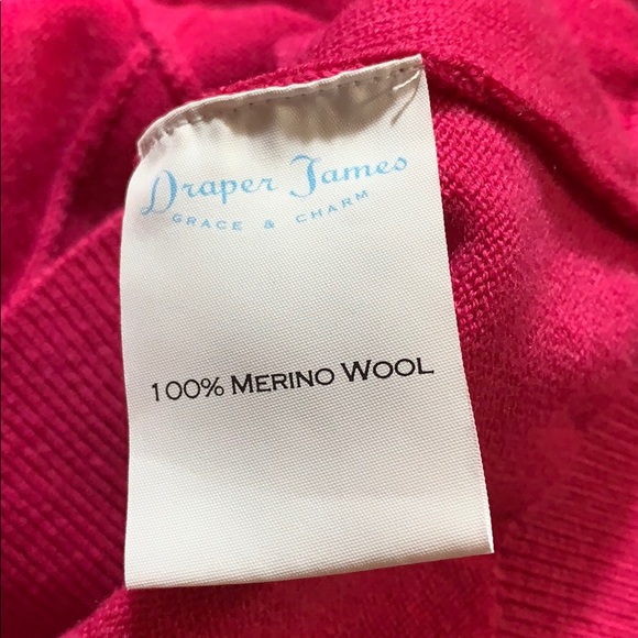 DRAPER JAMES Raspberry Argyle Merino Wool Sweater - Picture 14 of 15